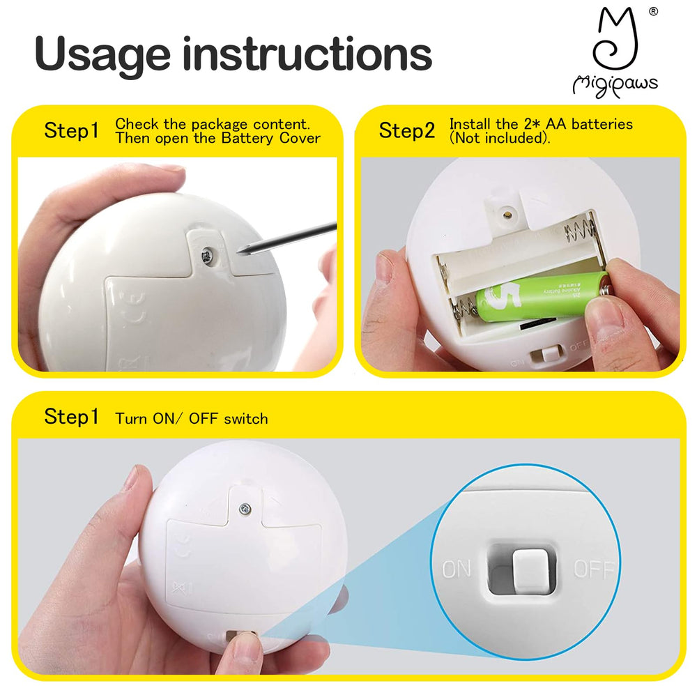 Migipaws microprocessor control coordinates butterfly and feather movement.