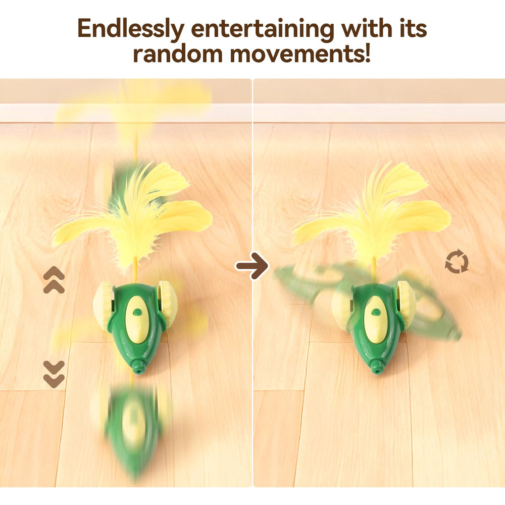 Migipaws MigiCar interactive play showcases varied motions that mimic real prey.