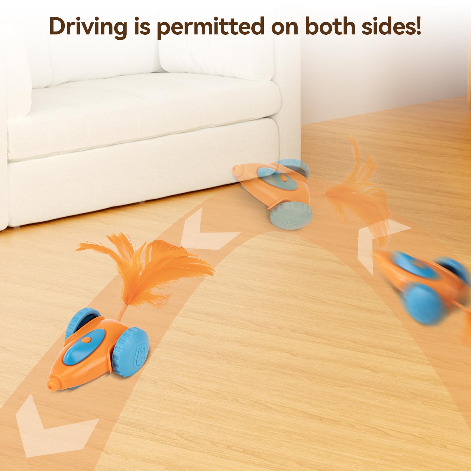 Migipaws Migicar reverse function escapes obstructions for uninterrupted fun.