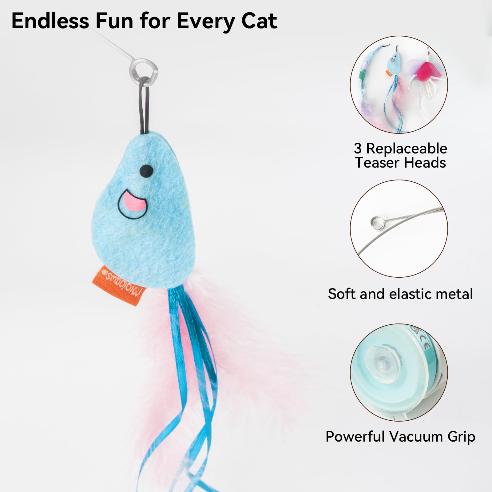 Migipaws teaser wand rechargeable with auto-play for worry-free daily fun.