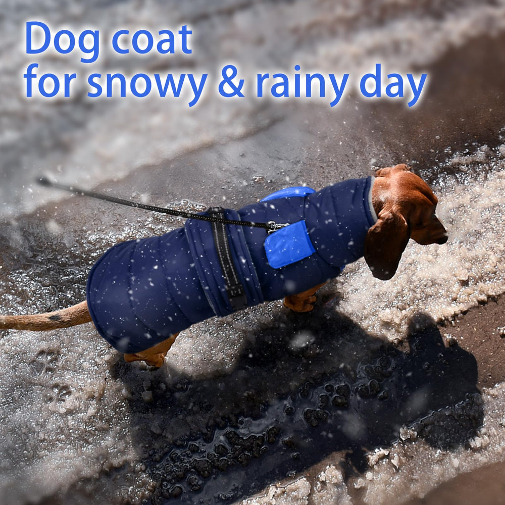 MIGO HI waterproof-windproof-snow-dog-coat close-up highlighting weather protection.