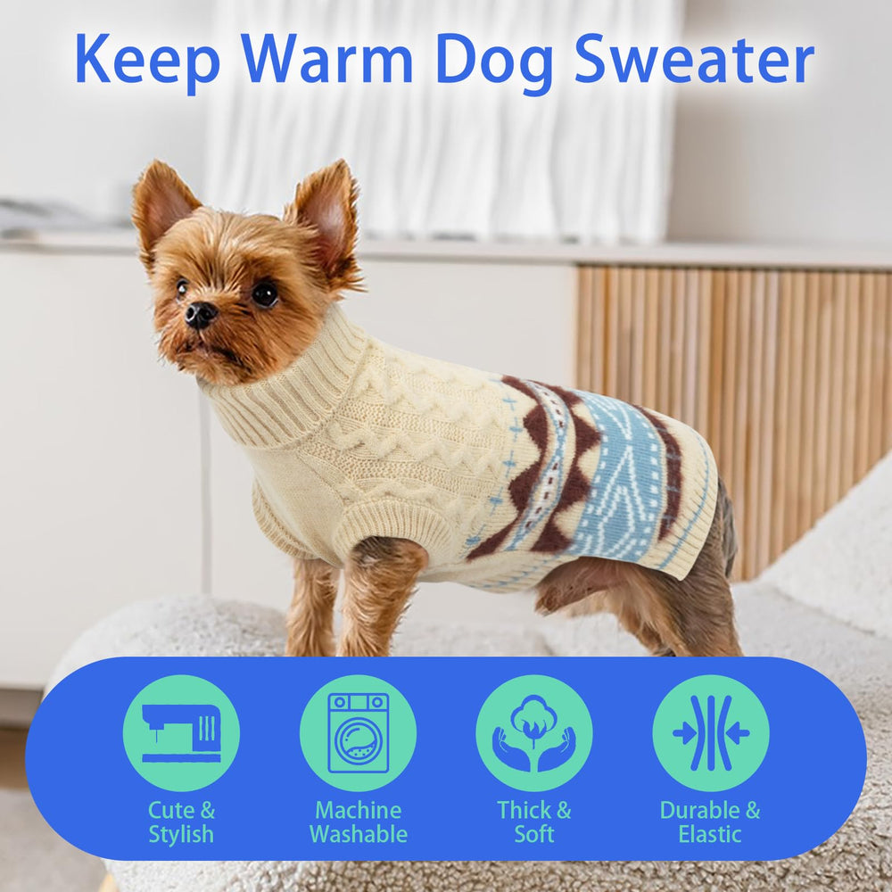 MIGOHI Classic dog sweater fair isle pattern adds festive style