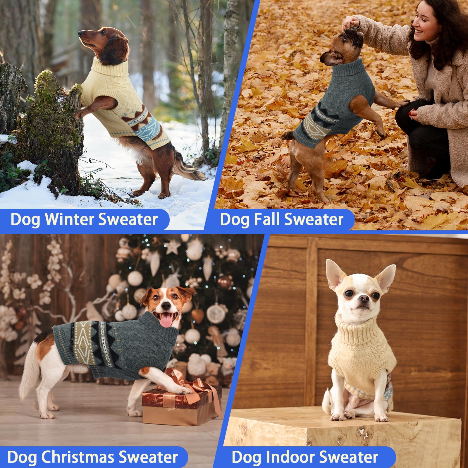 MIGOHI Classic dog sweater light beige color suitable for small dogs