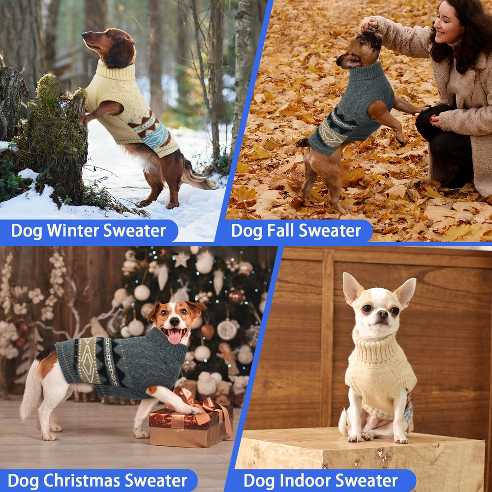 MIGOHI Classic dog sweater light beige color suitable for small dogs
