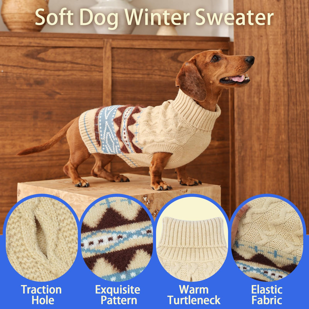 MIGOHI Classic dog sweater turtleneck design for chest warmth