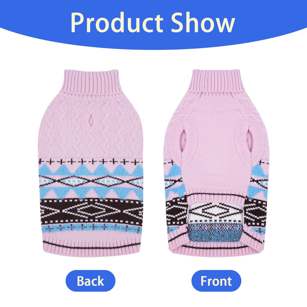 MIGOHI Classic dog sweater turtleneck-sleeveless keeps chest warm while free movement.