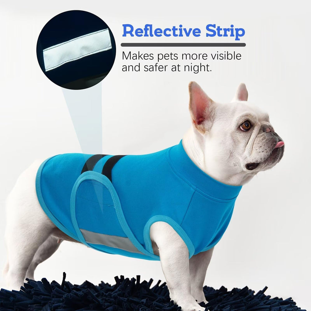 MIGOHI dog anxiety-relief coat showing reinforced stitching for daily durability