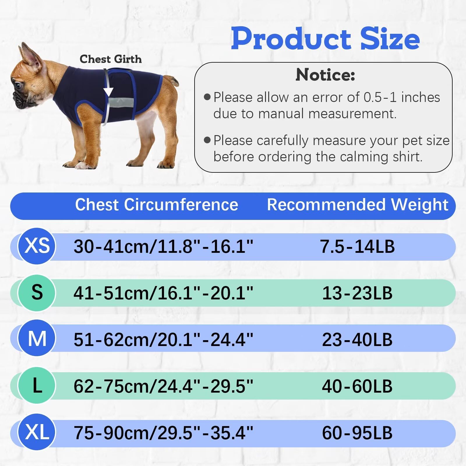 MIGOHI dog anxiety relief coat on a dog during a thunderstorm showing calm posture