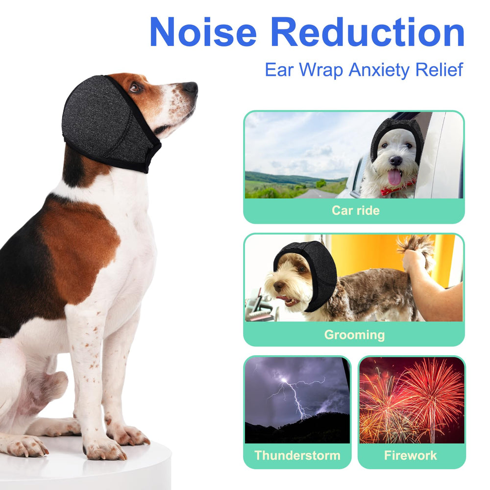 MIGOHI dog bath water-blocking hoodie keeping ears dry during baths.
