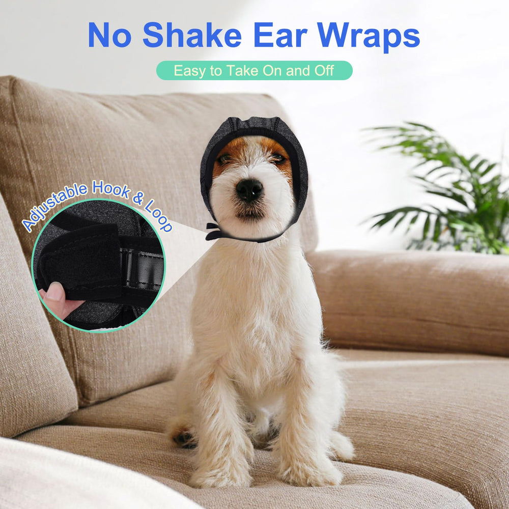 MIGOHI dog calming hoodie worn by dog showing breathable fabric and flexible fit.