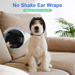 MIGOHI dog calming hoodie worn by dog showing breathable fabric and flexible fit.