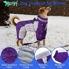 MIGOHI dog coat fleece lining provides soft insulation during chilly walks.