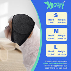 MIGOHI dog ear muffs noise protection close-up for reduced fireworks stress.