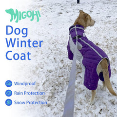 MIGOHI four-legged harness-friendly coat keeps dogs secure and comfortable.