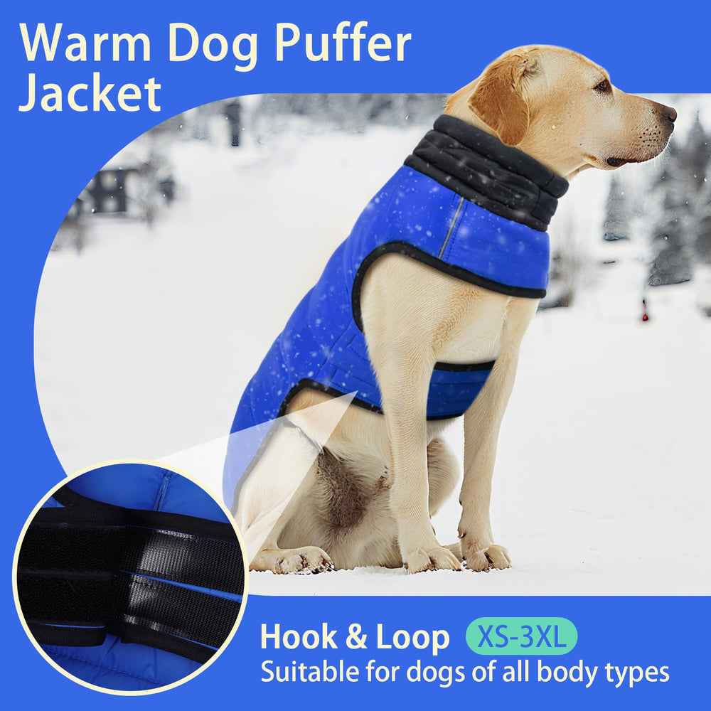 MIGOHI reflective-strips-front-back-dog-coat boosts visibility at night.