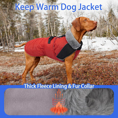MIGOHI thermal large dog fleece jacket buckle closures provide adjustable fit