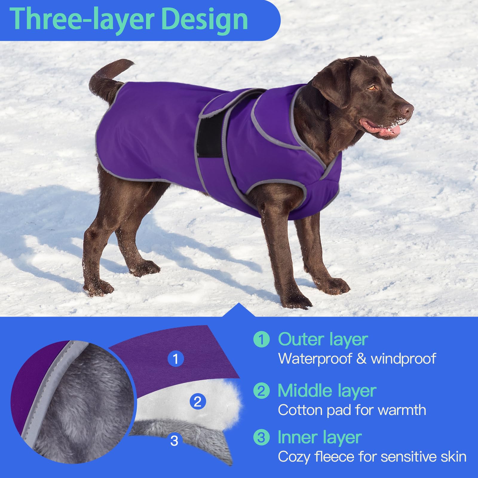 MIGOHI fleece inner layer offers soft comfort against chilly days