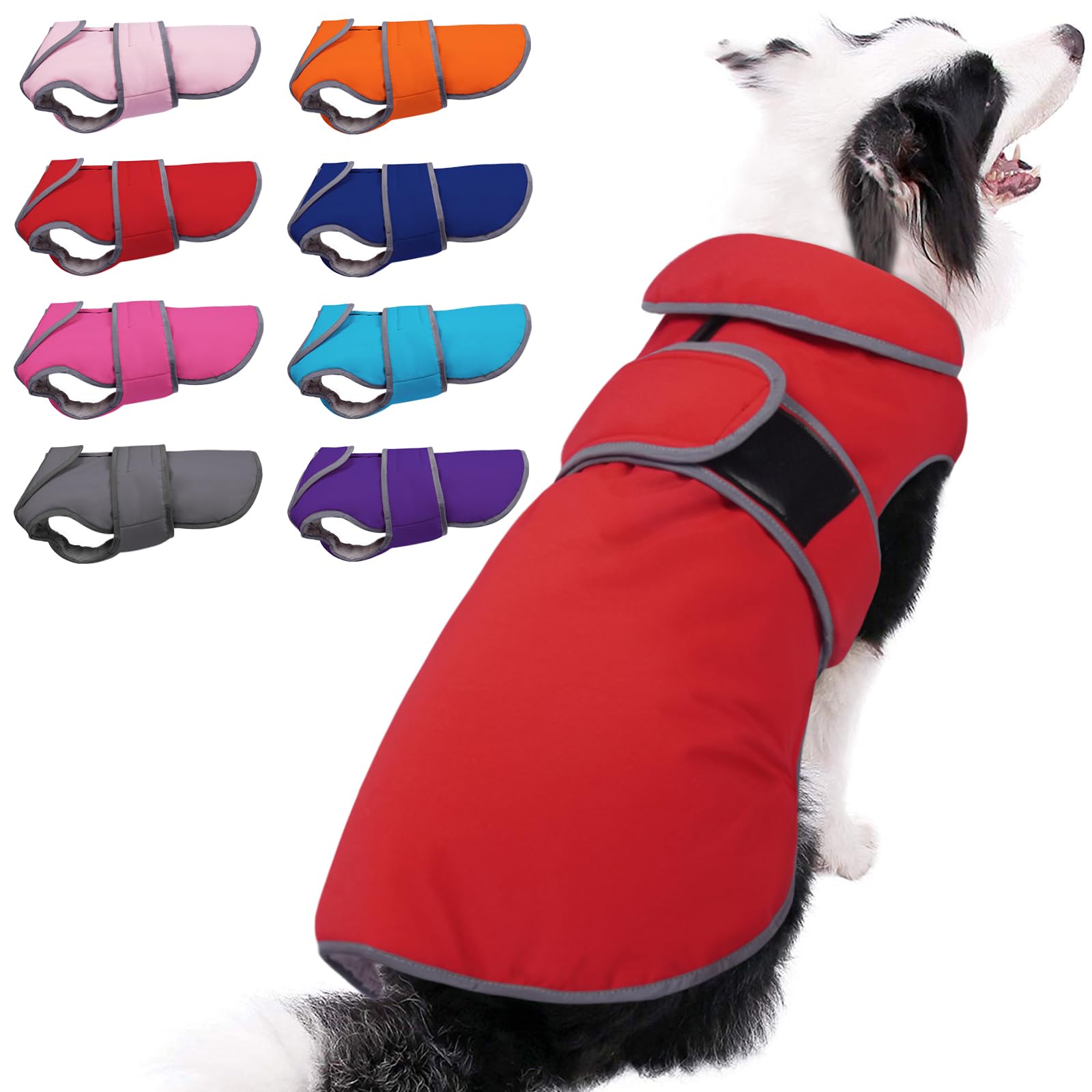 MIGOHI warm dog coat with waterproof outer layer for dry, comfortable walks
