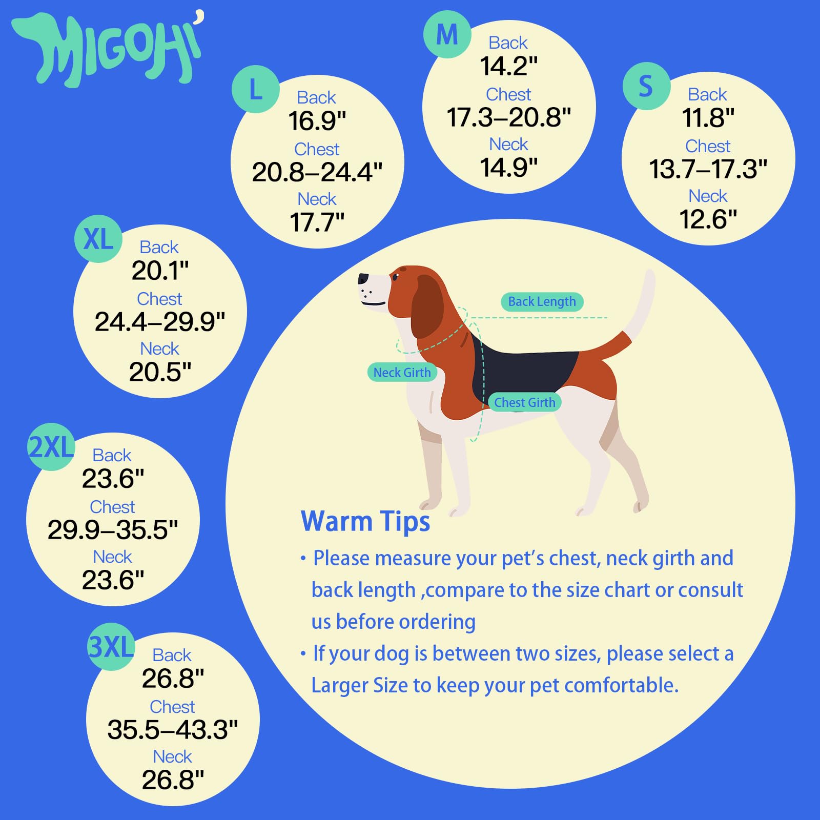 MIGOHI winter jacket with harness access for leash-ready walks