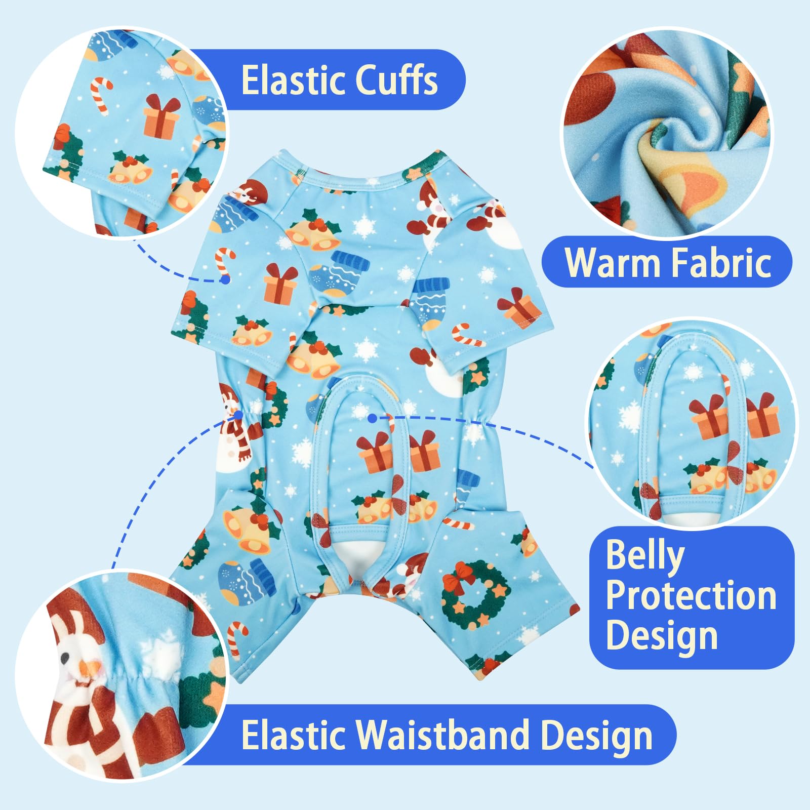 MIGOHI XXS dog onesie features full-coverage belly panel for warmth during cold walks.