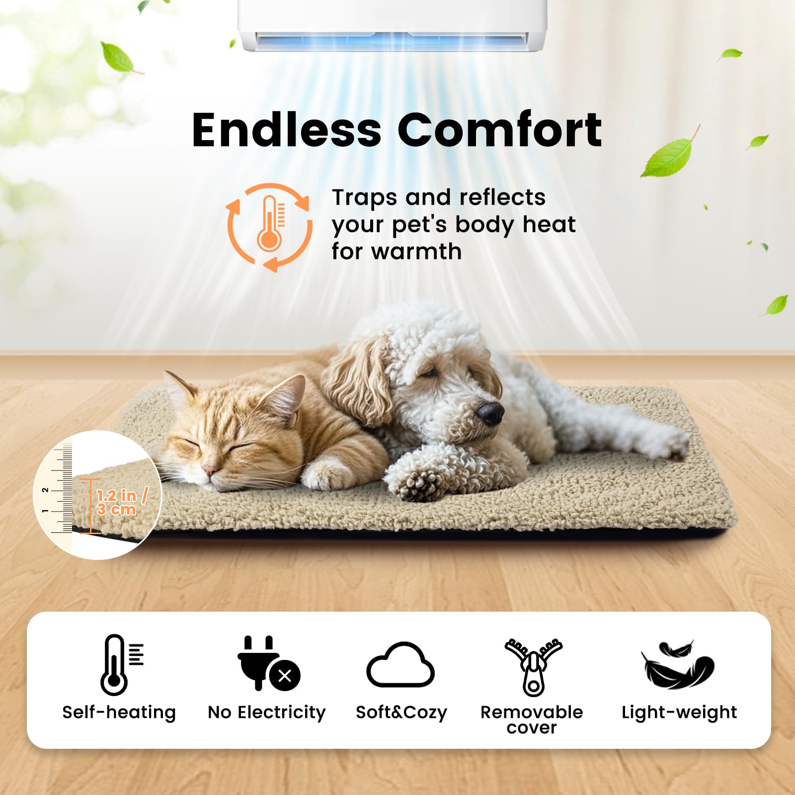 Miguel dog bed mat self-warming 42in crate usage provides a warm, secure space.