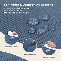 Miguel bed oxford cloth closeup highlighting durability and resistance