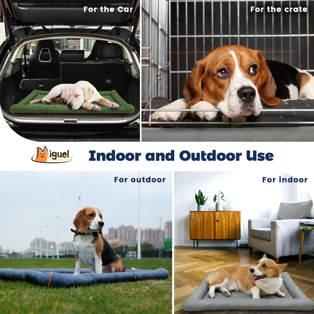 Miguel Oxford 900D outdoor bed travel-friendly design fits crates during adventures.