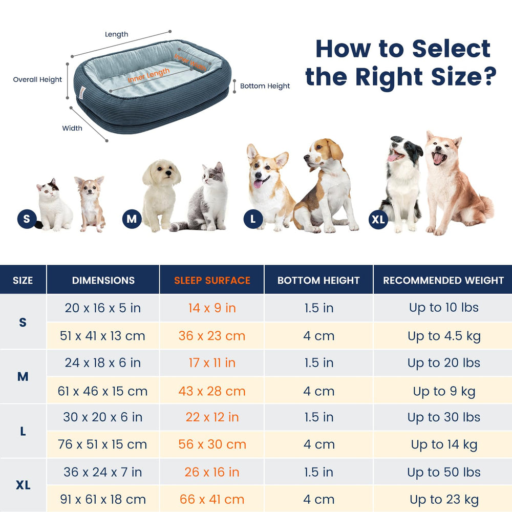 Miguel removable washable cover simplifies pet bed cleaning.