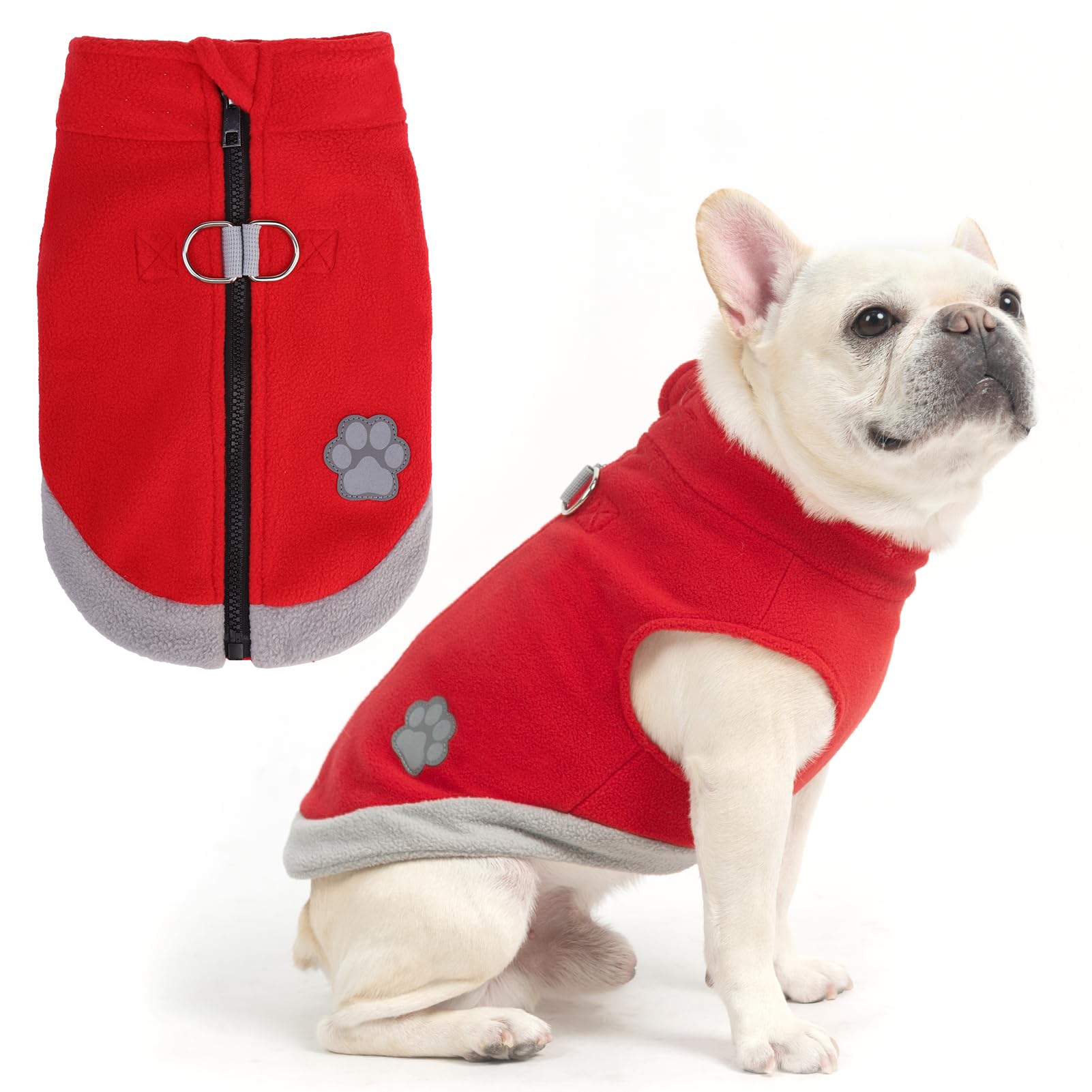 Mihachi chaleco para perro, vista frontal, abrigado y cómodo.