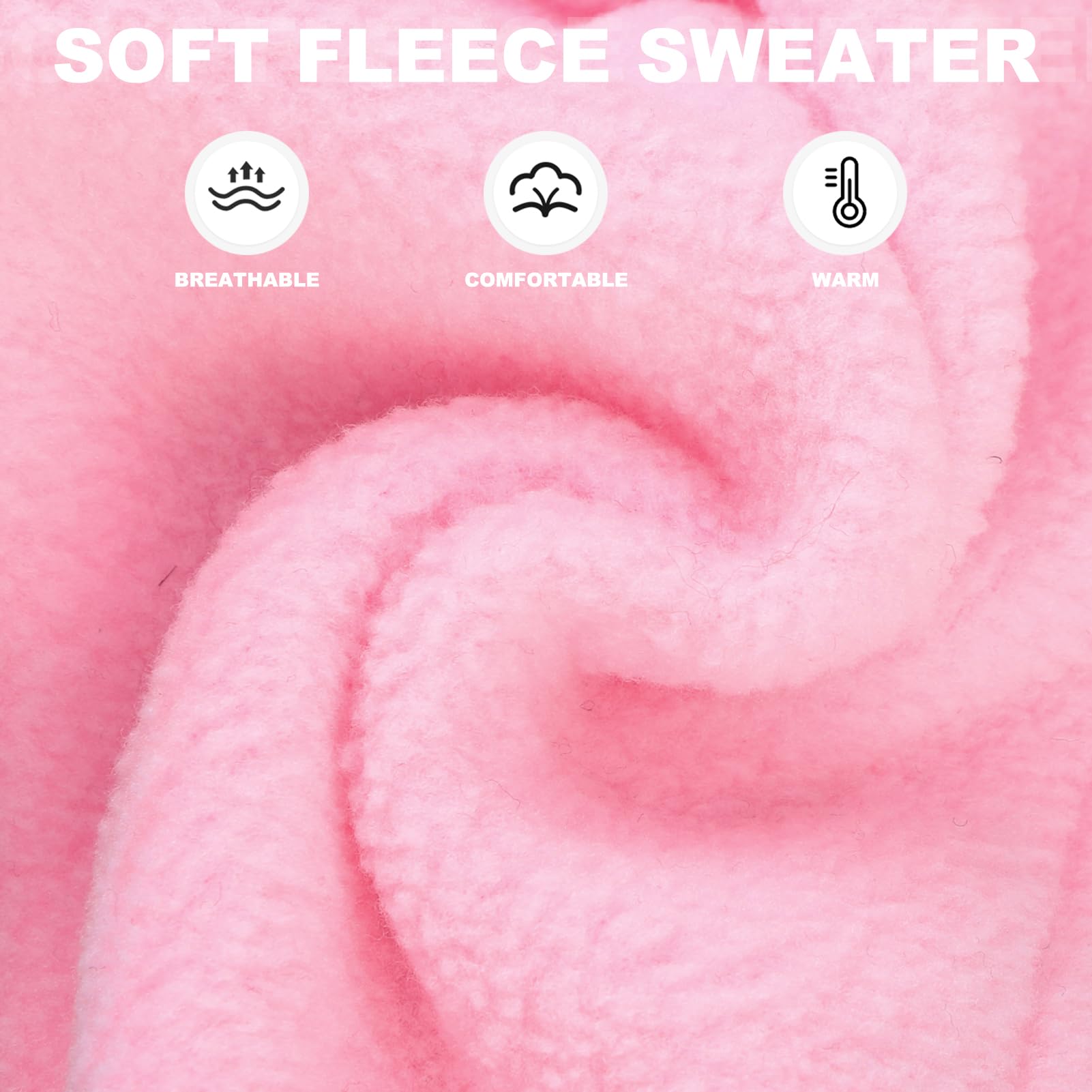 Mihachi pink fleece vest bottom-opening design aids bathroom breaks