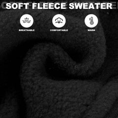 Mihachi fleece vest close-up of pain-free zipper guard for smooth dressing.