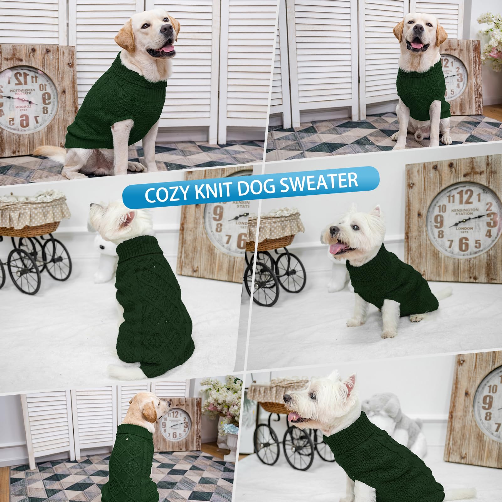 Mihachi turtleneck dog sweater gift-ready packaging idea for New Year
