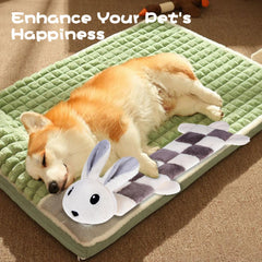 Mihachi dog toy in bright white and gray for visibility during play.