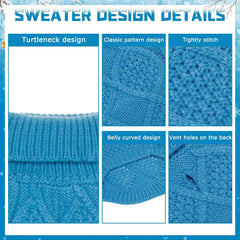 Mihachi turtleneck dog sweater forest green color demonstrates versatile winter style.