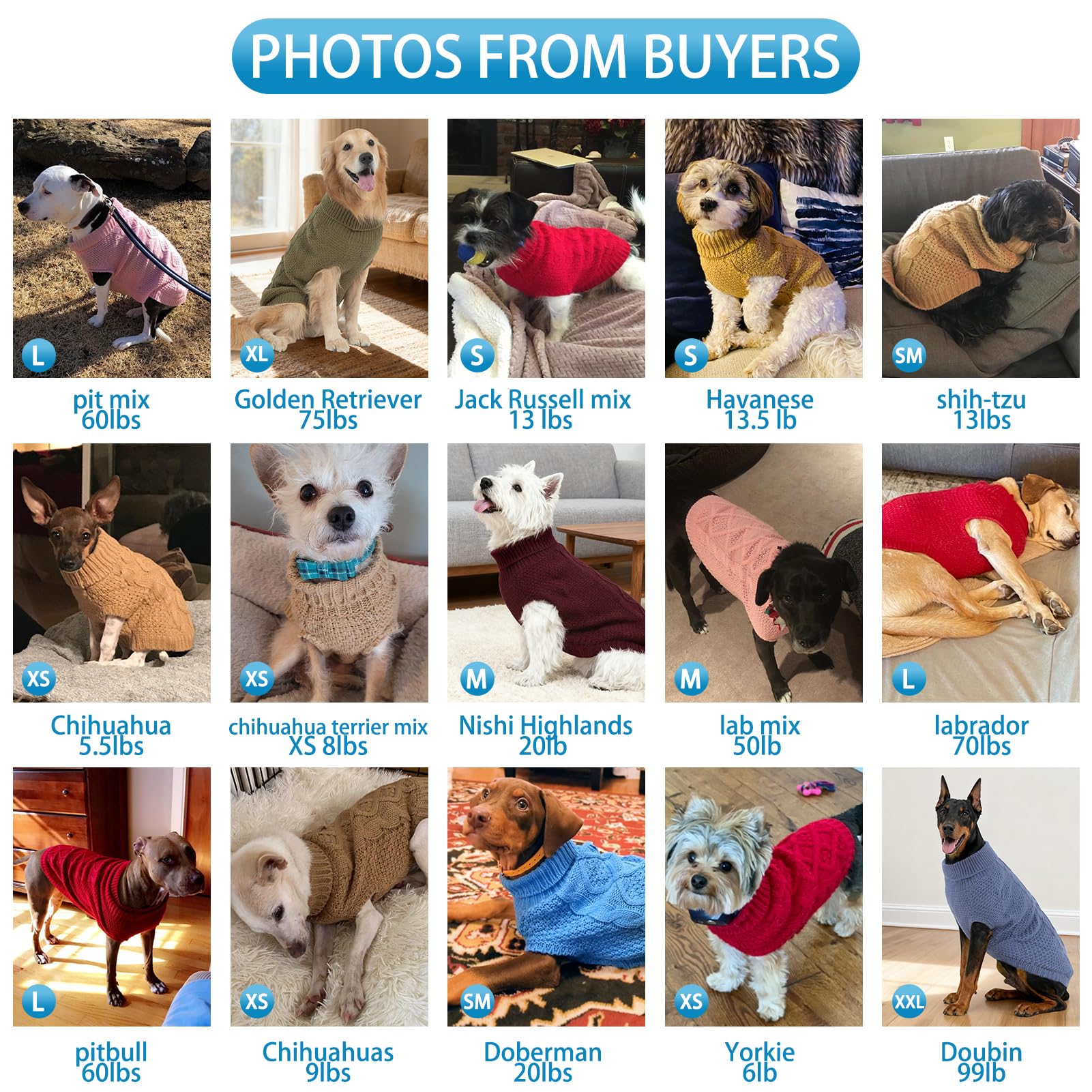 Mihachi turtleneck dog sweater color-variants, 19 colors to fit personality.