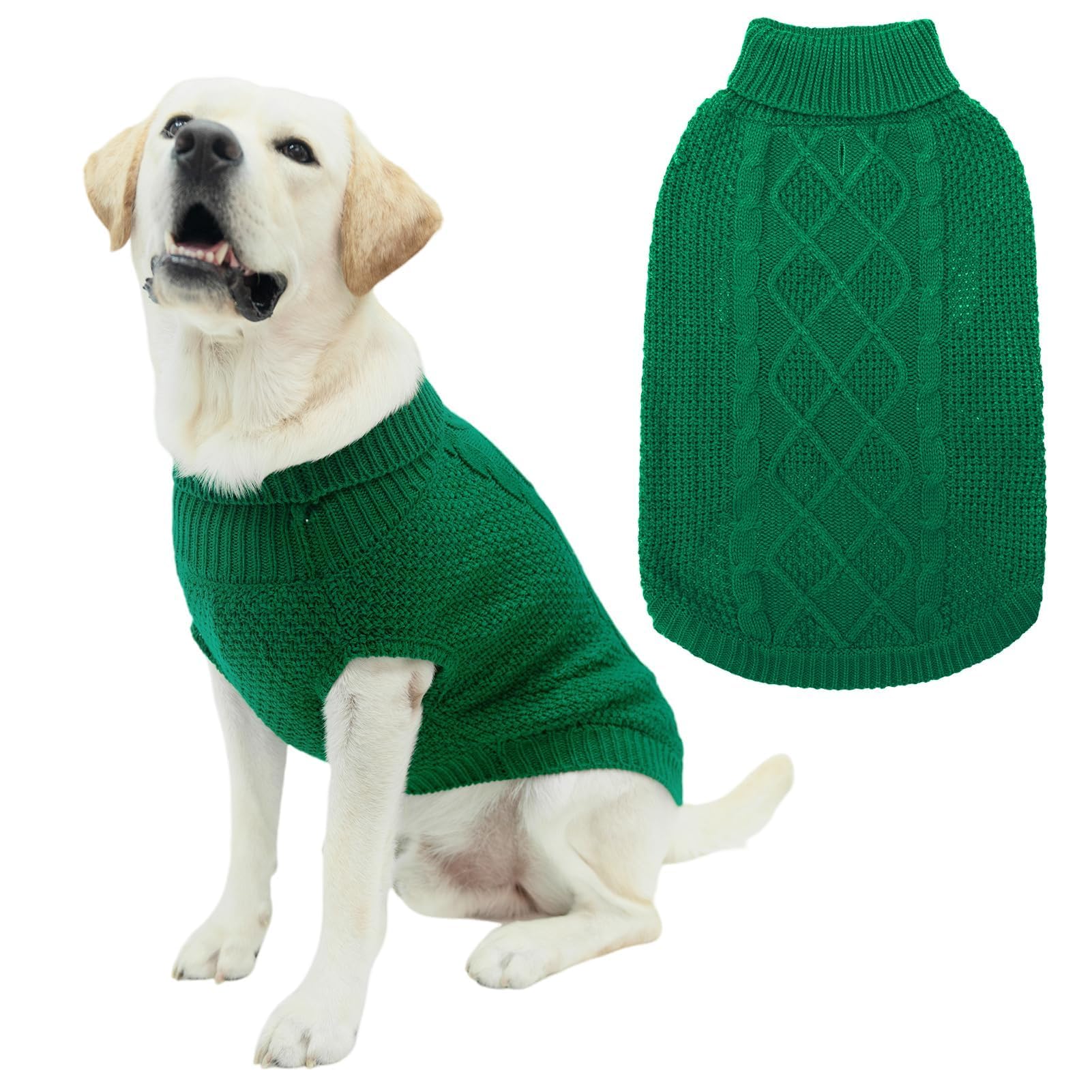 Mihachi turtleneck dog sweater close-up knit for cozy warmth on cold days