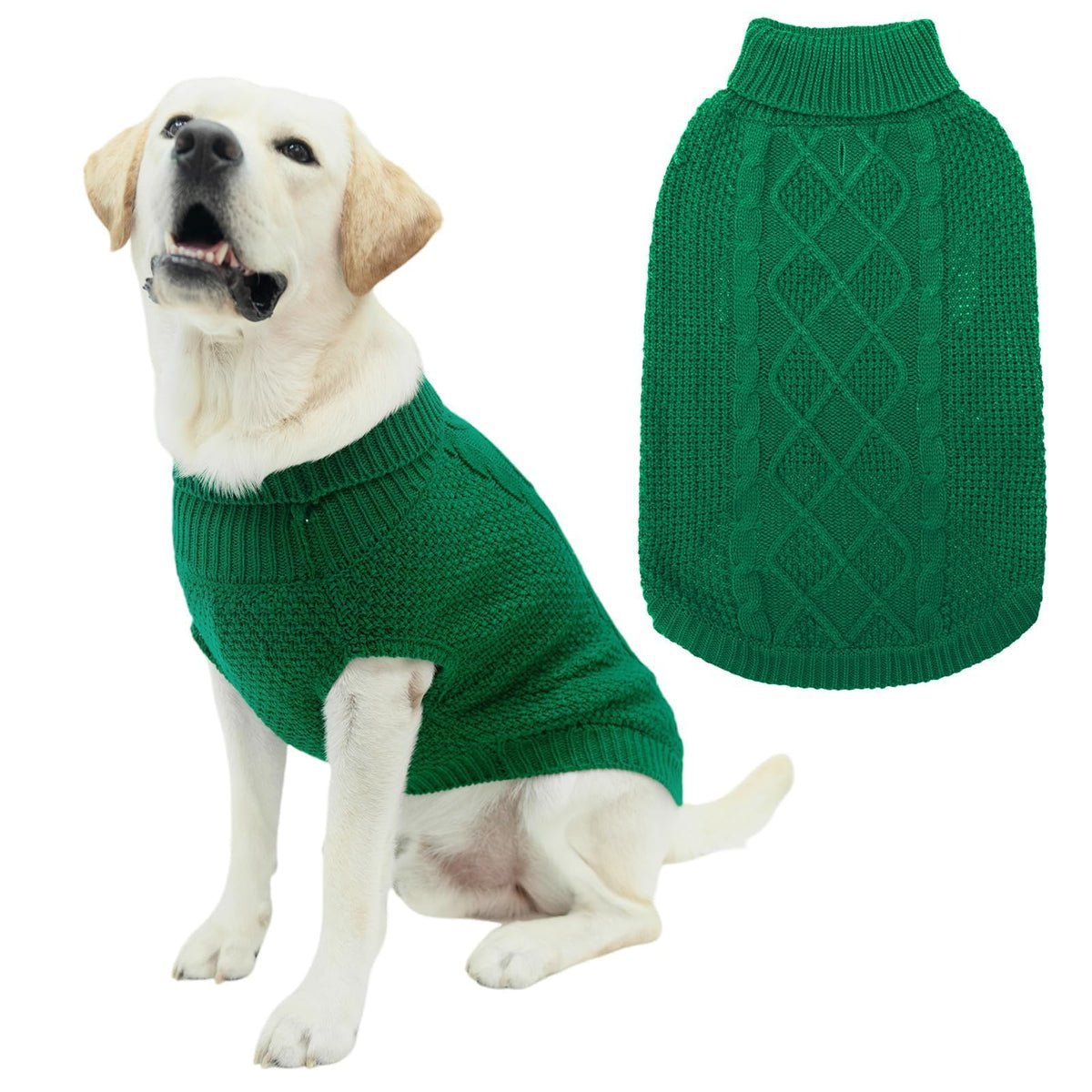 Mihachi turtleneck dog sweater close-up knit for cozy warmth on cold days