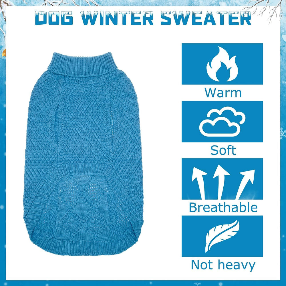 Mihachi turtleneck dog sweater leash-hole detail for easy leash attachment during walks.