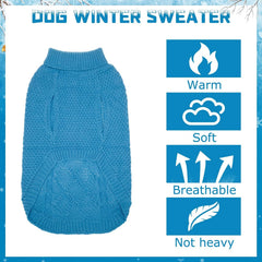 Mihachi turtleneck dog sweater leash-hole detail for easy leash attachment during walks.
