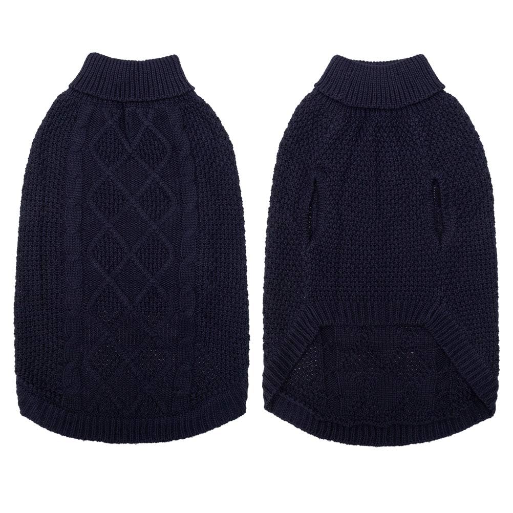Mihachi Turtleneck Dog Sweater leash hole ensures safe, convenient leash attachment on walks