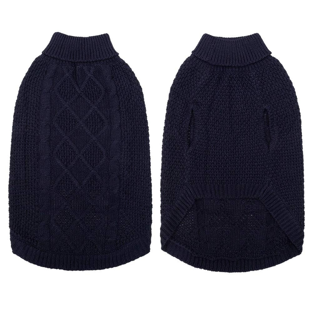 Mihachi Turtleneck Dog Sweater leash hole ensures safe, convenient leash attachment on walks