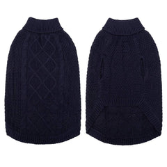 Mihachi Turtleneck Dog Sweater leash hole ensures safe, convenient leash attachment on walks