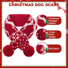 Mihachi winter dog outfit model showcases red and white ensemble