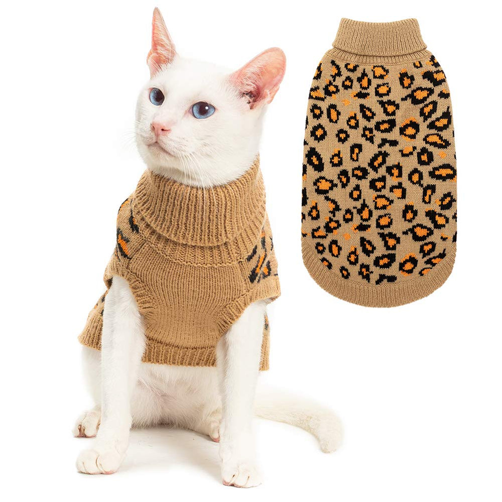Mihachi winter warm cat sweater on model shows comfortable fit