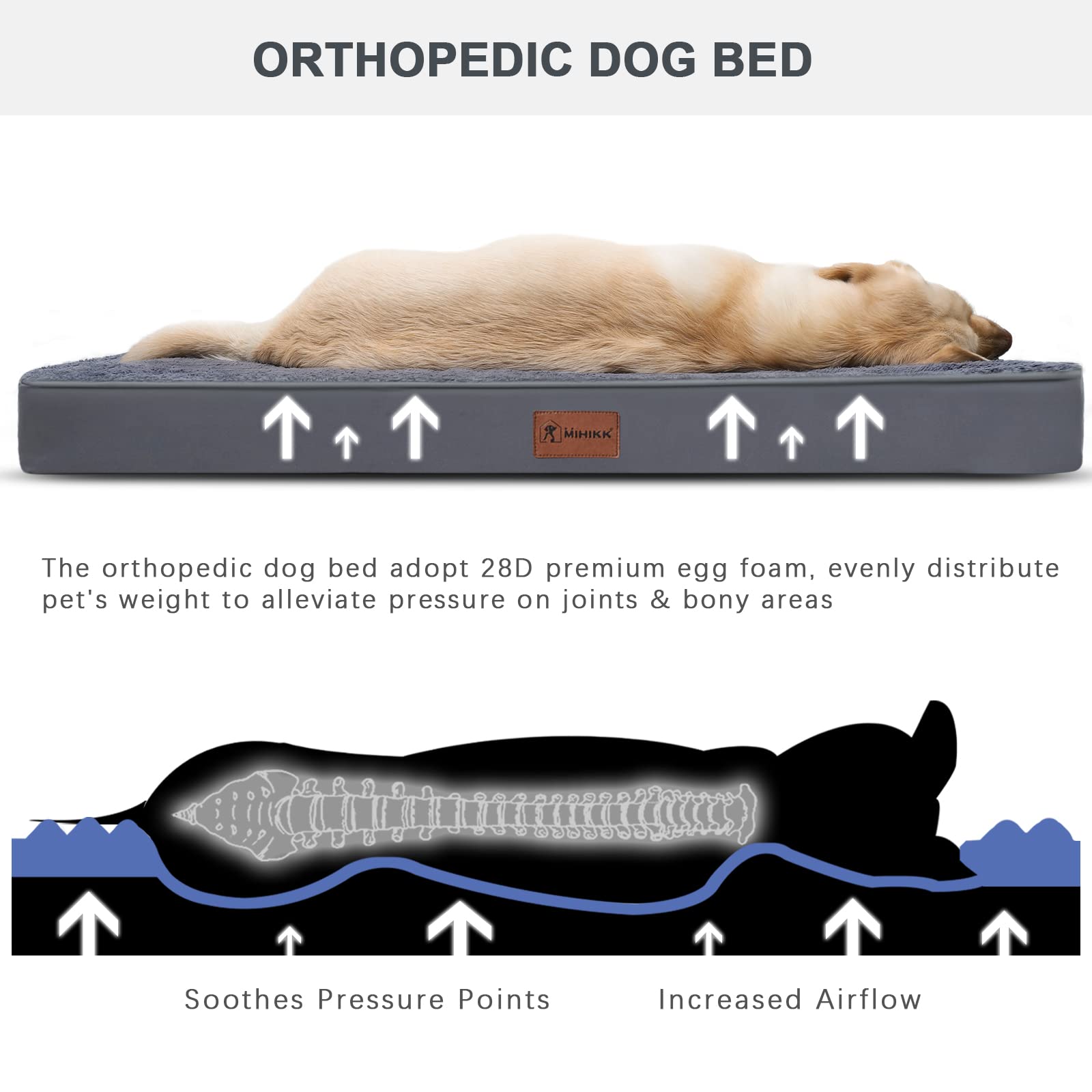MIHIKK egg-crate foam mat distributes support for restful naps