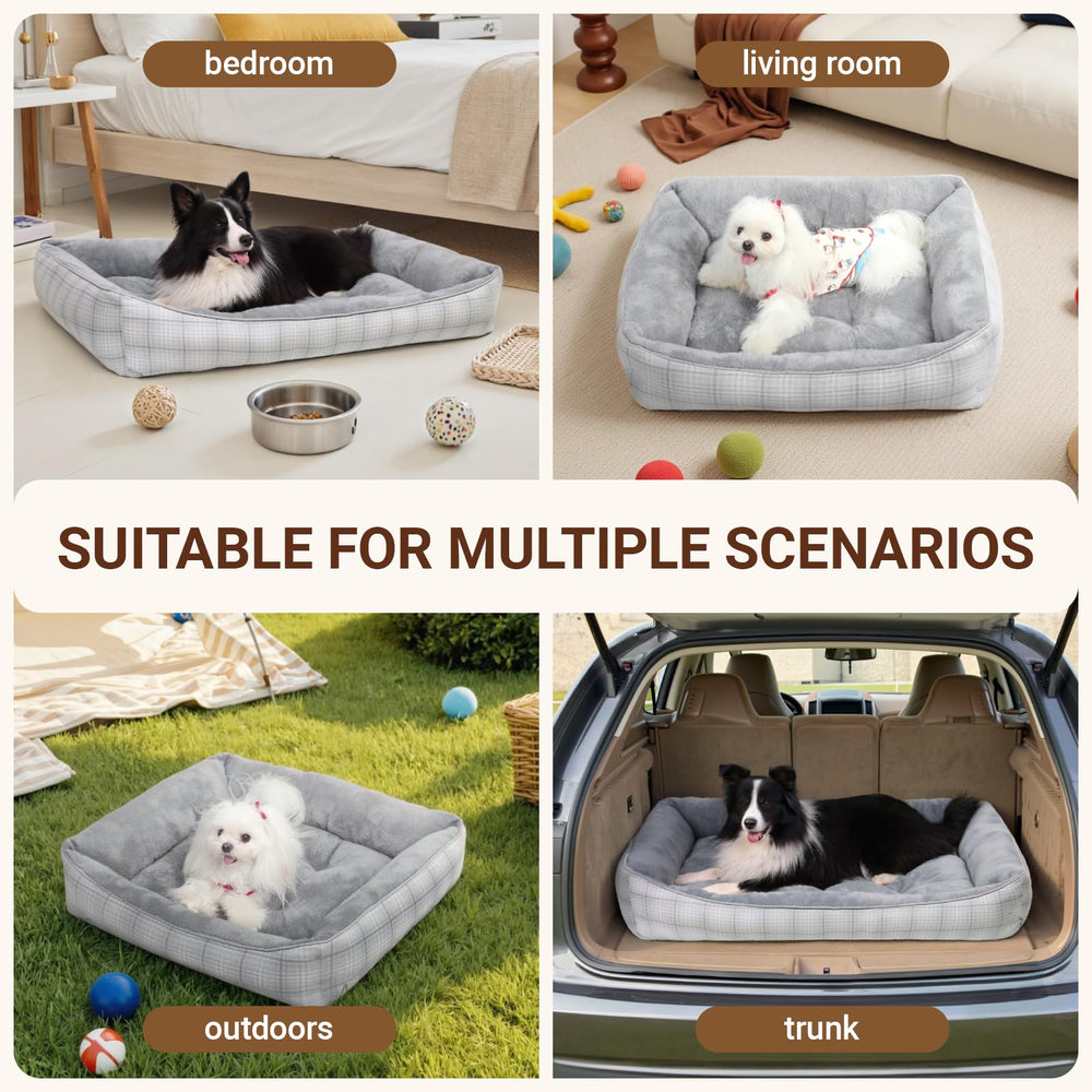 MIHIKK rectangle dog bed machine-washable design simplifies cleaning