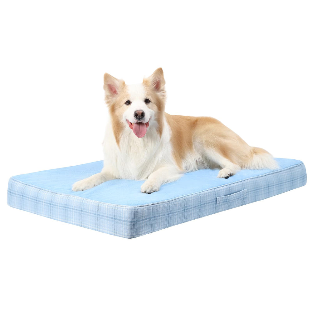 MIHIKK washable orthopedic dog bed with egg crate foam offers strong support for large dogs.