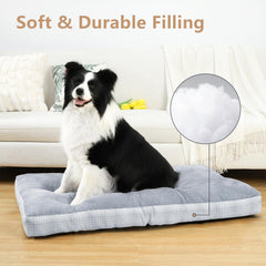 MIHIKK washable-xxl-dog-bed-filling features premium foam that supports joints and eases tension.