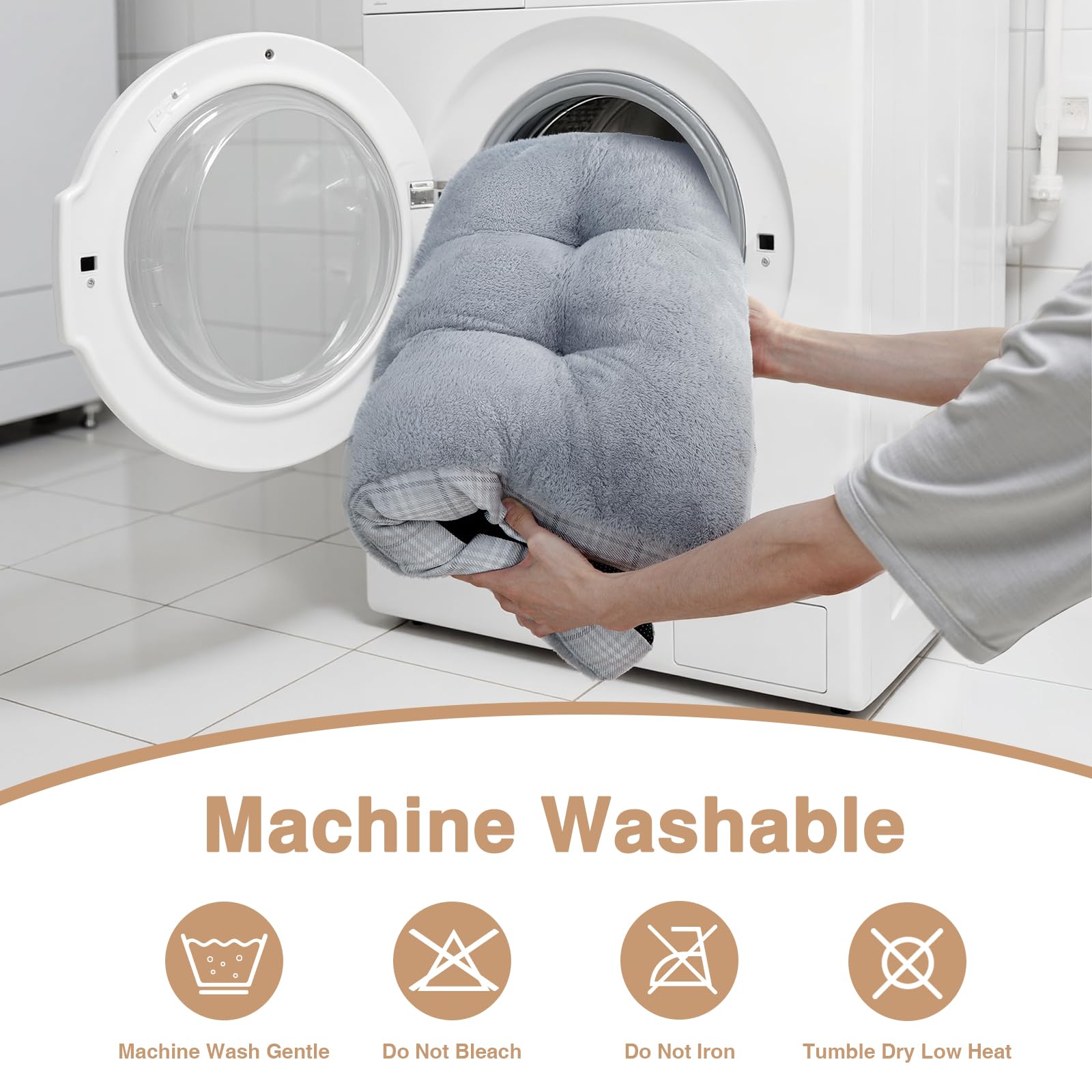 MIHIKK washable-xxl-dog-bed-scenarios shows crate, bedroom, and living room suitability.