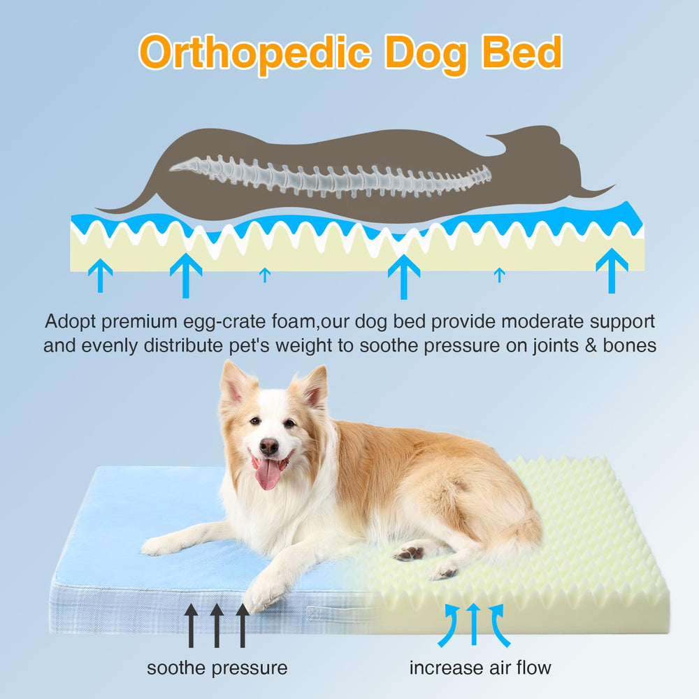 MIHIKK XL dog bed with waterproof cover keeps spills contained for easy cleaning.